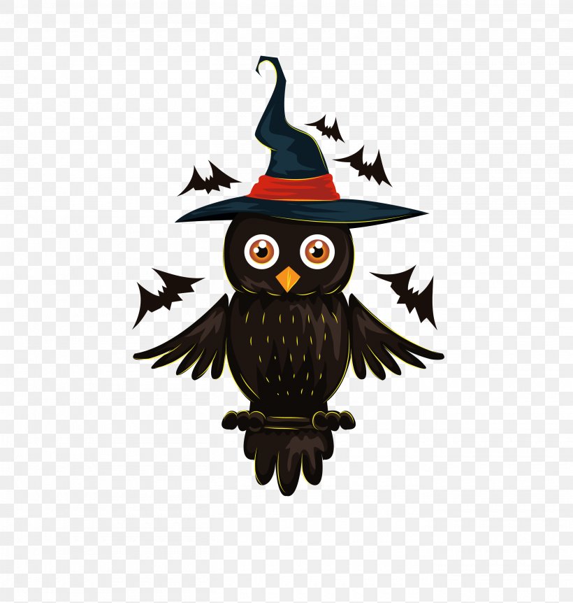 Owl Halloween Jack-o'-lantern Illustration, PNG, 2720x2861px, Owl, Beak, Bird, Bird Of Prey, Halloween Download Free