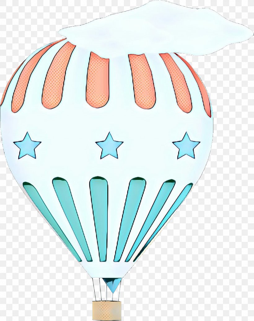 Hot Air Balloon, PNG, 1520x1920px, Pop Art, Balloon, Hot Air Balloon, Retro, Turquoise Download Free