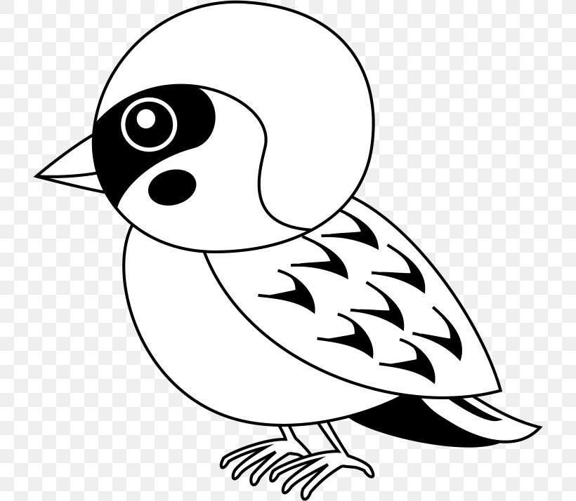 Black And White Eurasian Tree Sparrow Bird Clip Art, PNG, 726x714px, Black And White, Art, Artwork, Beak, Bird Download Free