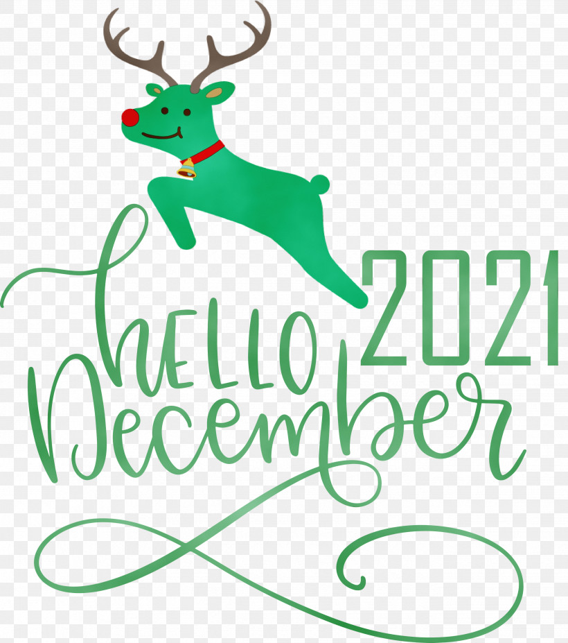 Reindeer, PNG, 2652x3000px, Hello December, December, Deer, Line, Logo Download Free