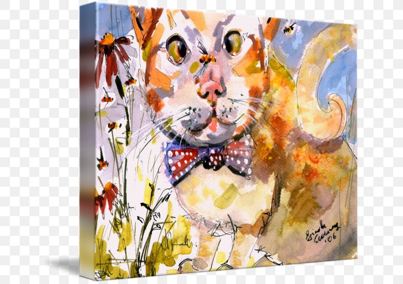 Tiger Watercolor Painting Gallery Wrap, PNG, 650x578px, Tiger, Acrylic Paint, Acrylic Resin, Art, Artwork Download Free
