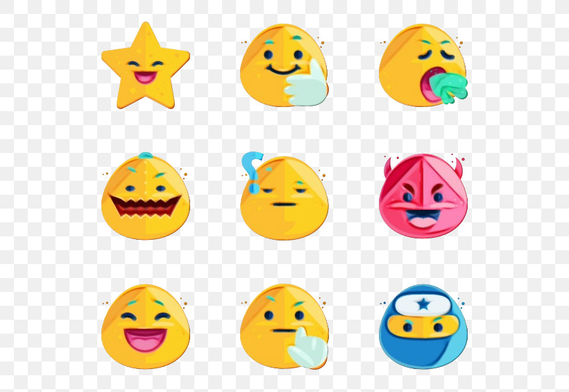 Emoticon, PNG, 600x564px, Watercolor, Emoticon, Face, Paint, Smiley Download Free