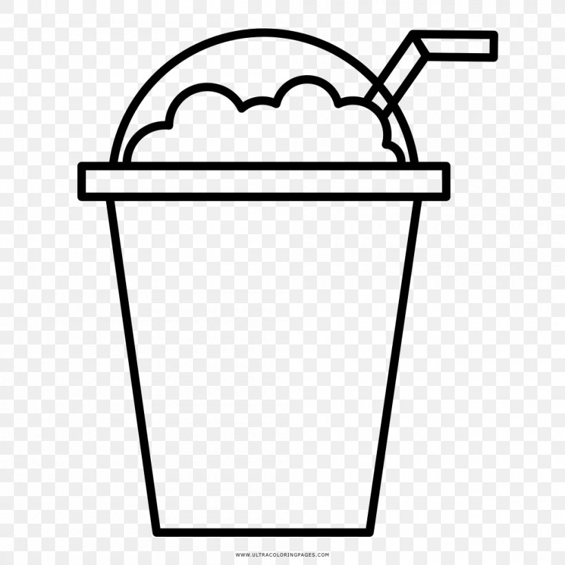 Milkshake Ice Cream Frappé Coffee Coloring Book, PNG, 1000x1000px, Milkshake, Area, Ausmalbild, Black And White, Chocolate Download Free