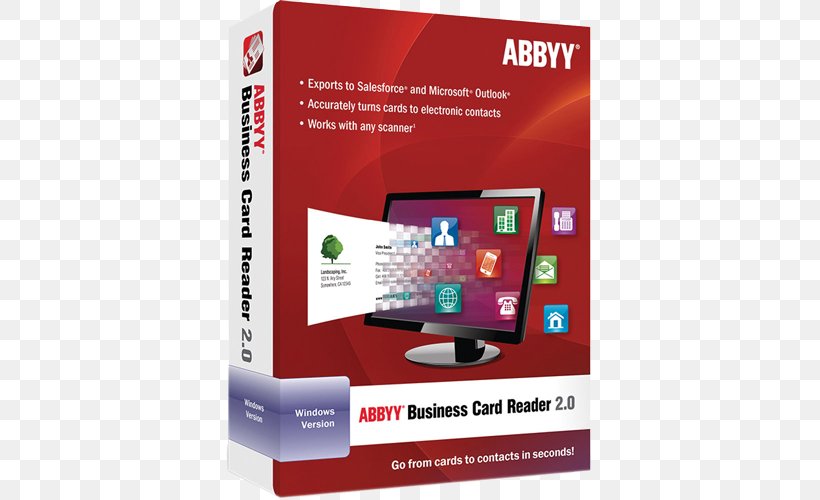Card Reader FineReader Business Cards ABBYY Computer Software, PNG, 500x500px, Card Reader, Abbyy, Adobe Acrobat, Brand, Business Download Free