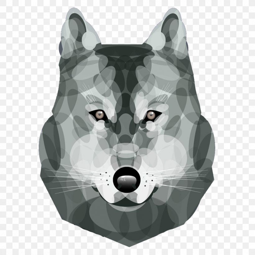 Gray Wolf Cartoon Drawing Illustration, PNG, 1000x1000px, Gray Wolf, Animal, Black, Black And White, Carnivoran Download Free