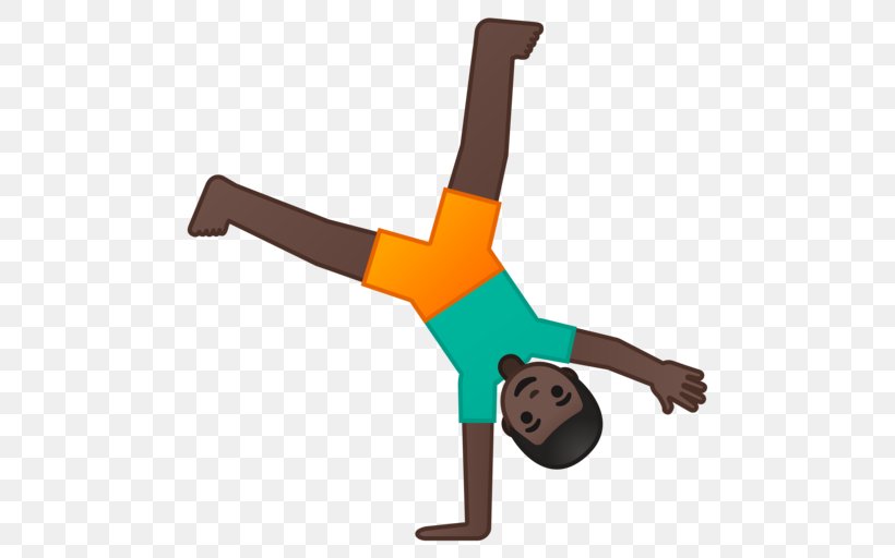 Human Skin Color Dark Skin Cartwheel Emoji, PNG, 512x512px, Human Skin Color, Acrobatics, Android Nougat, Capoeira, Cartwheel Download Free