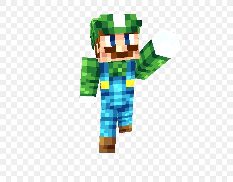 Minecraft Luigi Mario Bros. Character, PNG, 640x640px, Minecraft, Character, Diamond, Drawing, Fictional Character Download Free