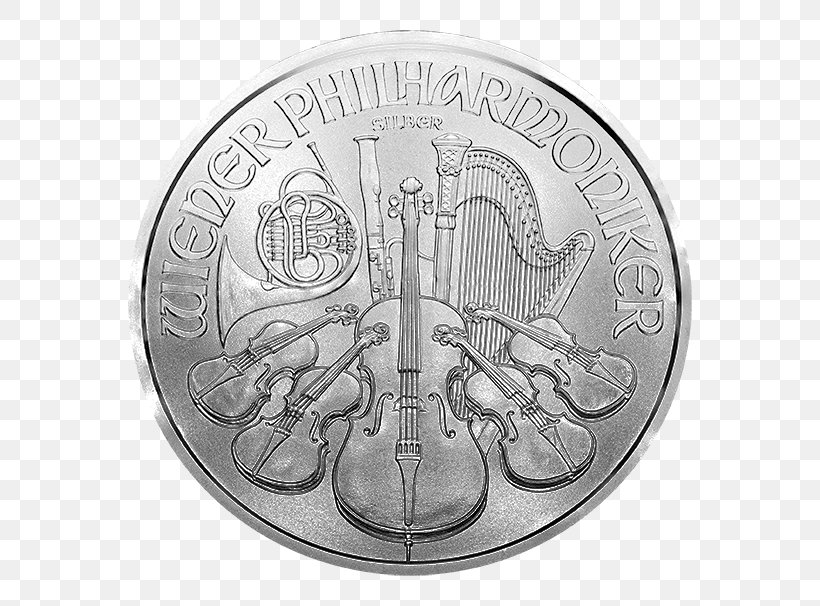 Silver Coin Austrian Silver Vienna Philharmonic, PNG, 600x606px, Coin, American Buffalo, American Gold Eagle, American Silver Eagle, Austrian Mint Download Free