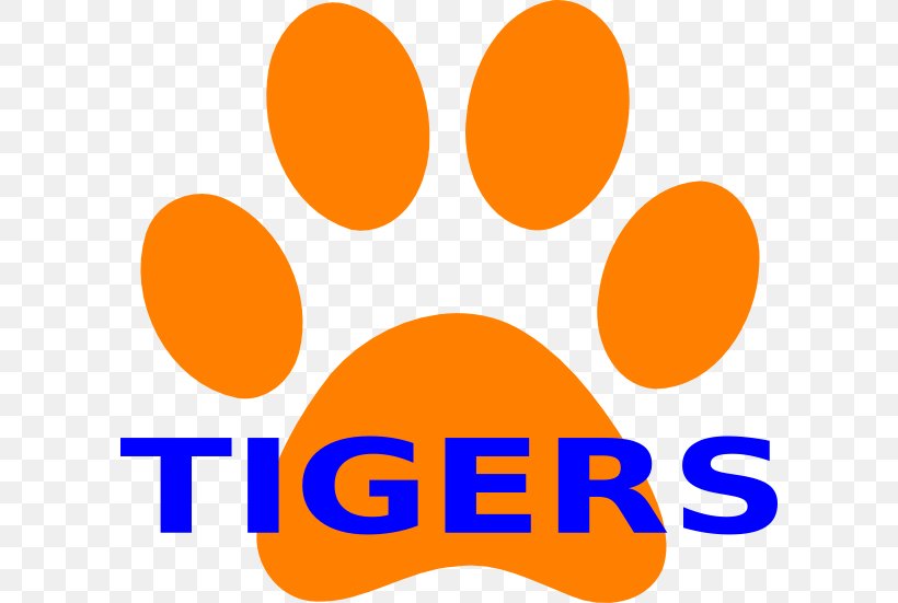 Tiger Clemson University Paw Clip Art, PNG, 600x551px, Tiger, Area, Black Tiger, Brand, Clemson Tigers Download Free