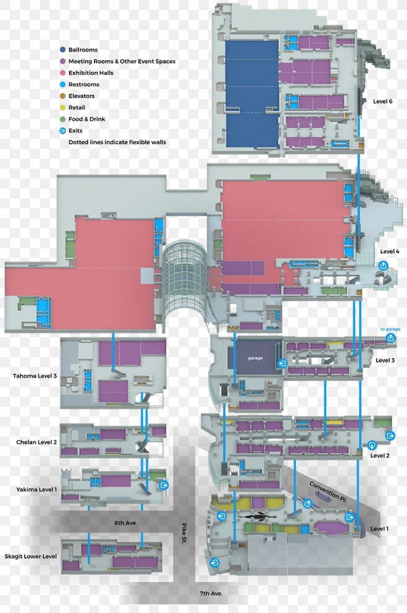 Washington State Convention Center Restaurant Map, PNG, 871x1313px, Washington State Convention Center, Diagram, Elevation, Engineering, Map Download Free