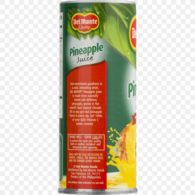 Juice Pineapple Del Monte Foods Jus D'ananas, PNG, 1800x1800px, Juice, Concentrate, Del Monte Foods, Flavor, Fluid Ounce Download Free