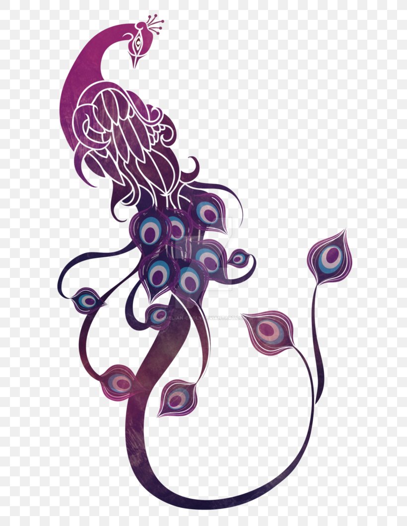 Purple Peafowl Drawing Violet Clip Art, PNG, 754x1060px, Purple, Animal, Art, Butterfly, Deviantart Download Free