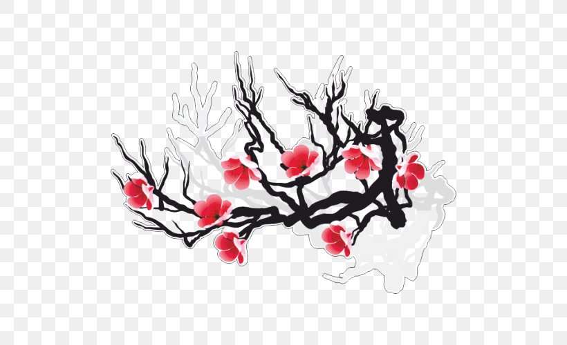 Cherry Blossom Flower Floral Design, PNG, 500x500px, Blossom, Branch, Cherry, Cherry Blossom, Drawing Download Free