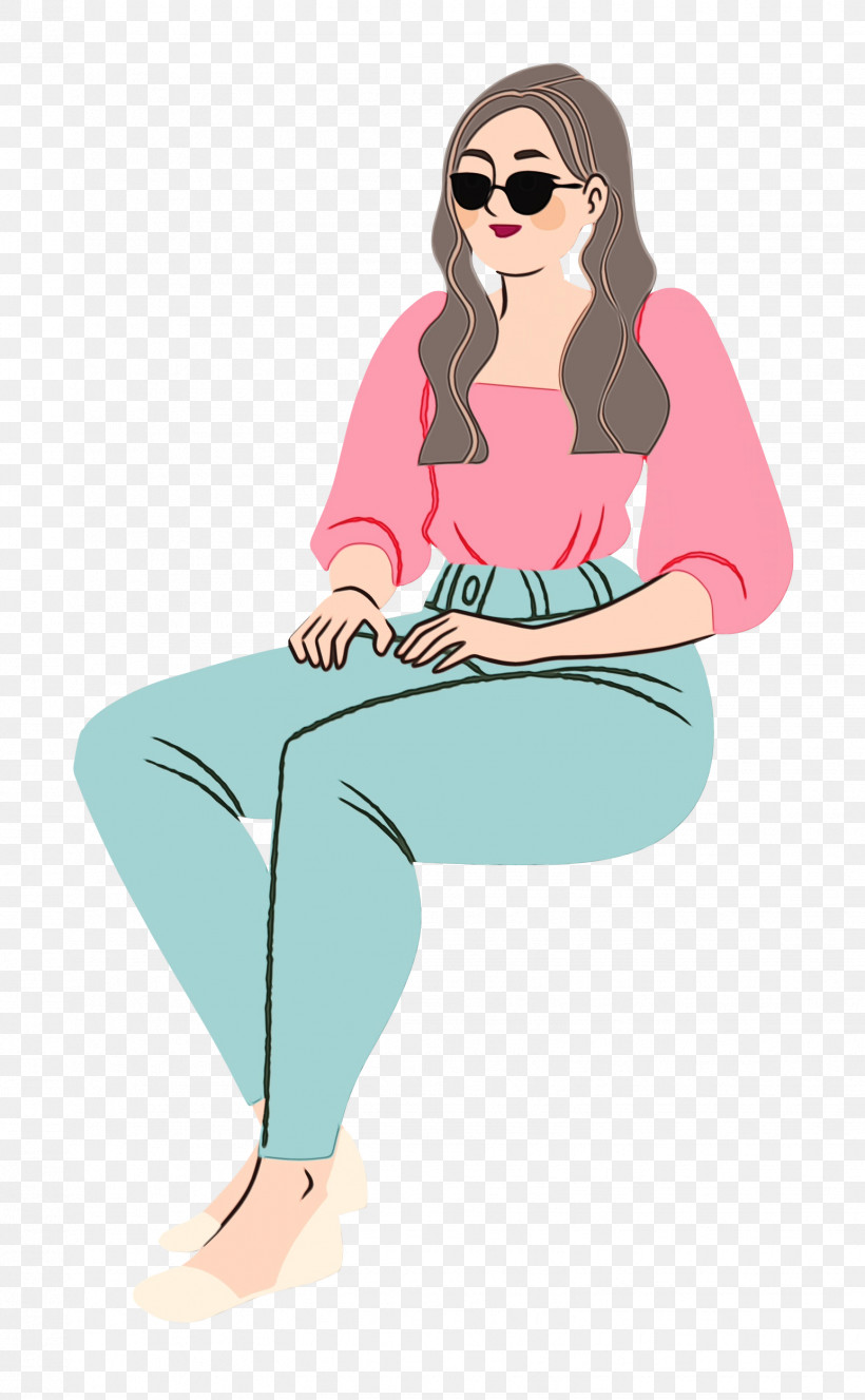 Glasses, PNG, 1544x2500px, Sitting, Cartoon, Girl, Glasses, Lady Download Free