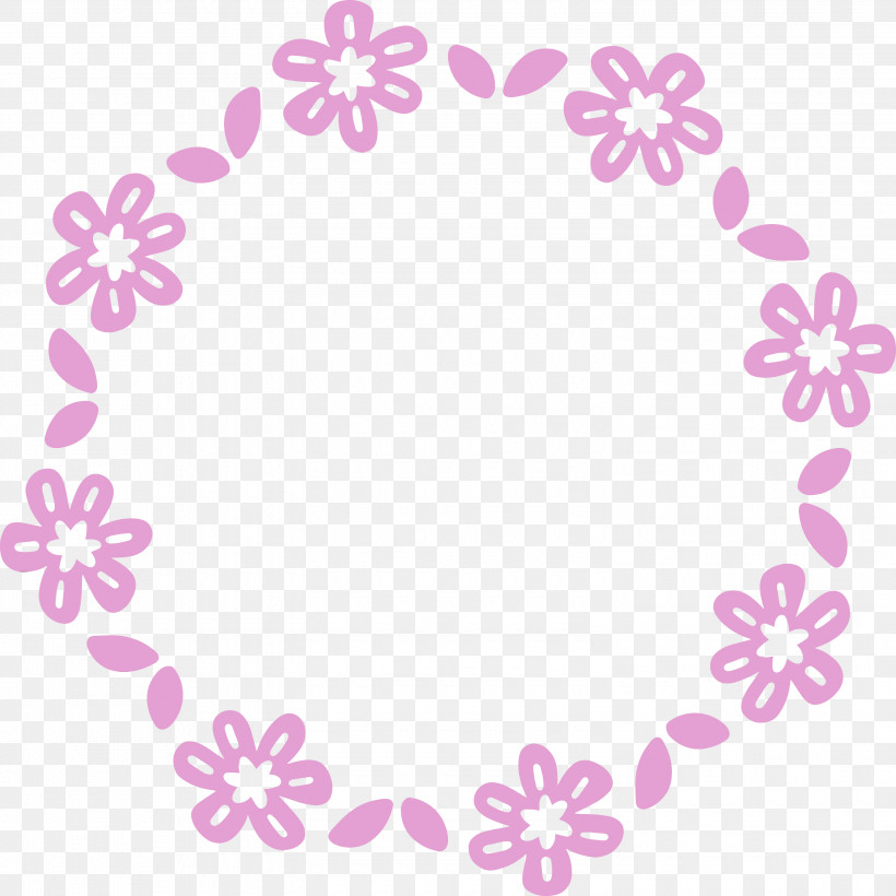Pink Heart Pattern Magenta Pedicel, PNG, 3000x3000px, Floral Frame, Flower Frame, Heart, Magenta, Monogram Frame Download Free