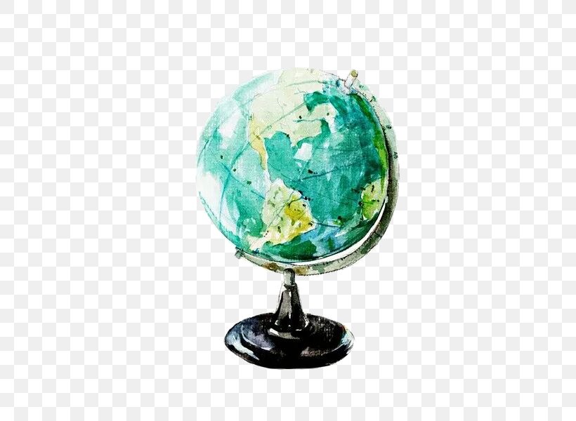 Globe Watercolor Painting, PNG, 498x600px, Globe, Art, Drawing, Illustrator, Map Download Free