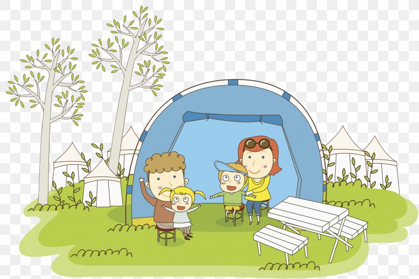 Tent Camping Illustration, PNG, 2287x1527px, Tent, Area, Camping, Cartoon, Child Download Free