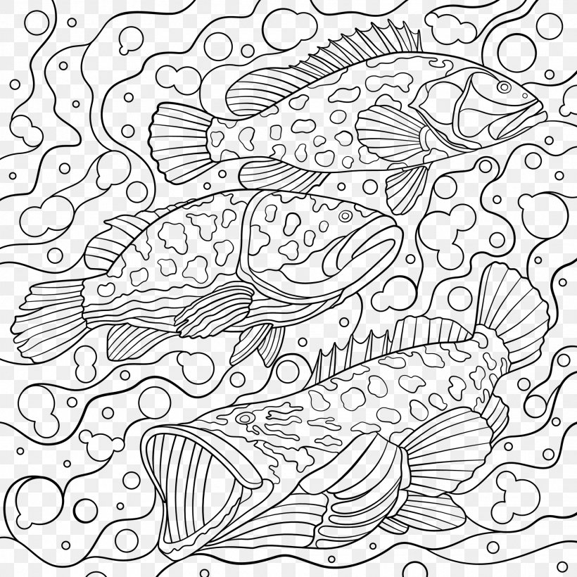 Coloring Book Magnificent Oceans Art Drawing Black And White, PNG, 1920x1920px, Coloring Book, Adult, Area, Art, Black Download Free