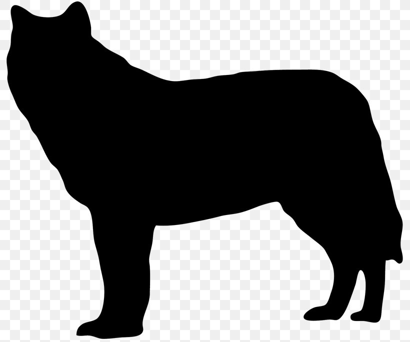 Gray Wolf Dog Breed Silhouette Clip Art, PNG, 800x684px, Gray Wolf, Animal, Black, Black And White, Carnivoran Download Free