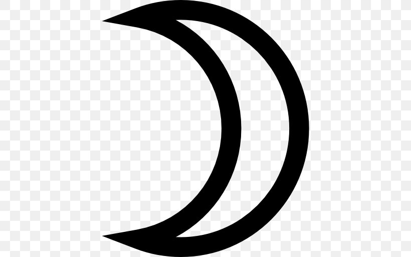 Lunar Phase Crescent Moon, PNG, 512x512px, Lunar Phase, Area, Black, Black And White, Crescent Download Free