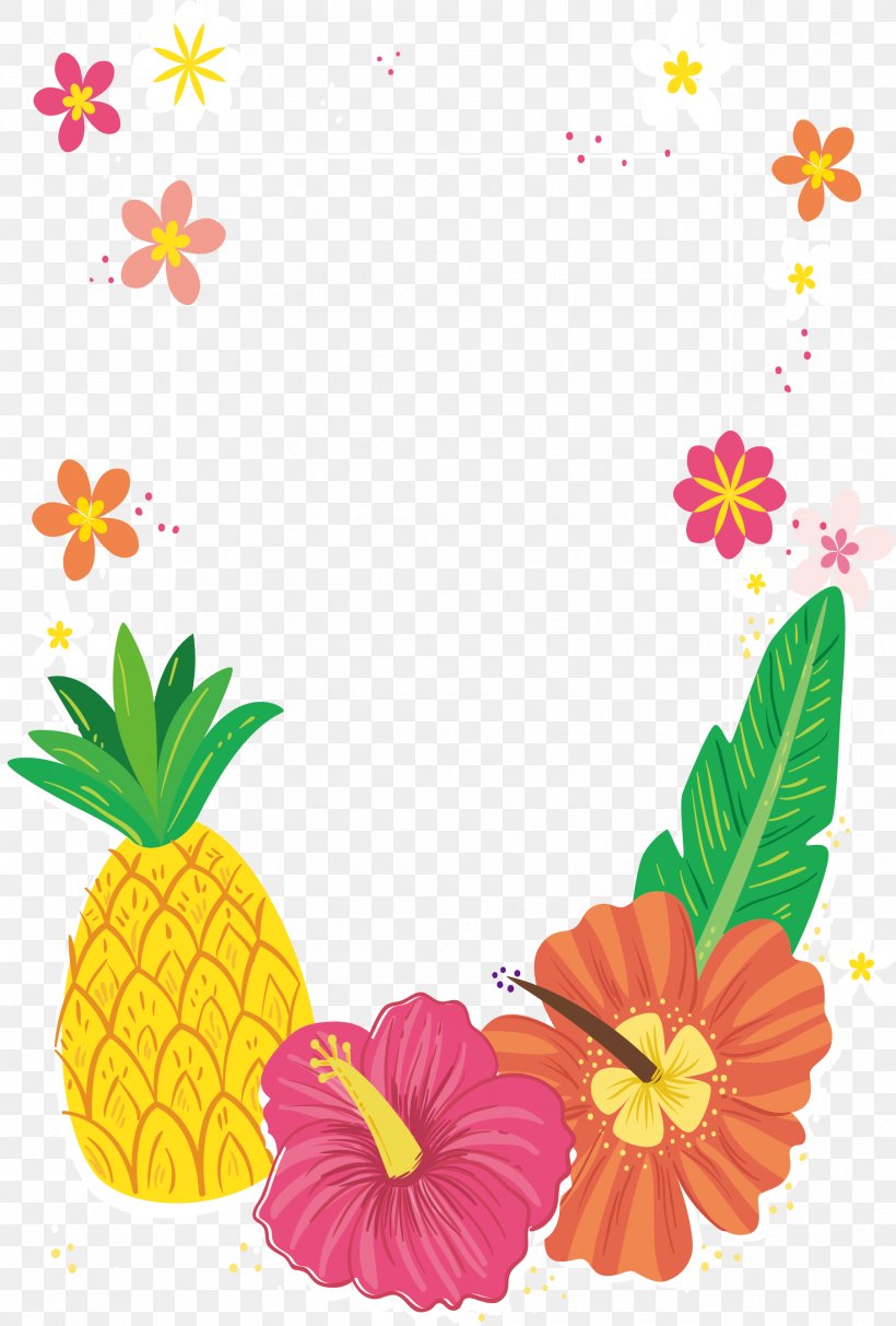 Tropical Colored Flower Decorative Frame, PNG, 1807x2674px, Flower, Chrysanths, Clip Art, Computer Graphics, Flora Download Free