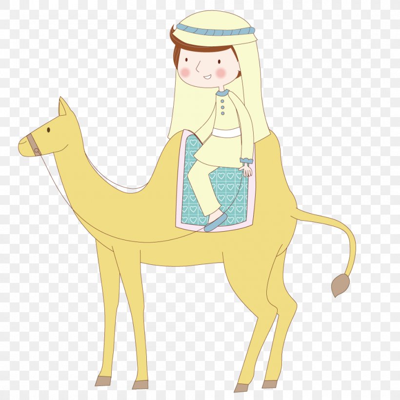 Camel Cartoon Illustration, PNG, 1000x1000px, Camel, Animal, Art, Camel Like Mammal, Cartoon Download Free