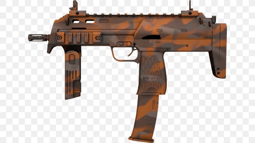 Counter-Strike: Global Offensive Heckler & Koch MP7 Weapon Submachine Gun, PNG, 640x459px, Watercolor, Cartoon, Flower, Frame, Heart Download Free