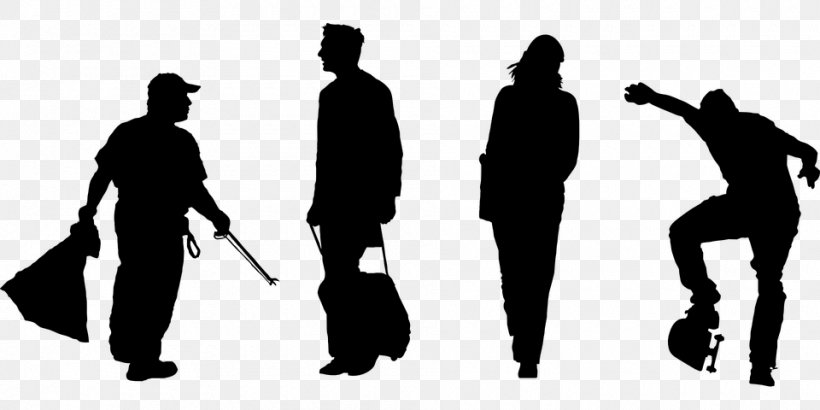 Silhouette Clip Art Image Transparency, PNG, 960x480px, Silhouette, Drawing, Human Scale, Speech Balloon, Standing Download Free