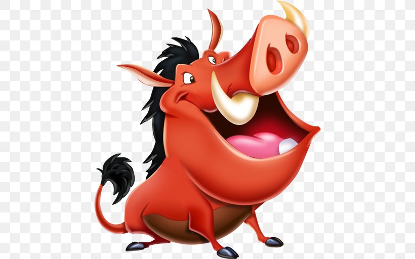 Fictional Character Illustration, PNG, 512x512px, Pumbaa, Cartoon ...