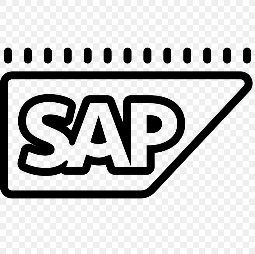 Logo SAP SE SAP ERP, PNG, 1600x1600px, Logo, Area, Black, Black And White, Brand Download Free