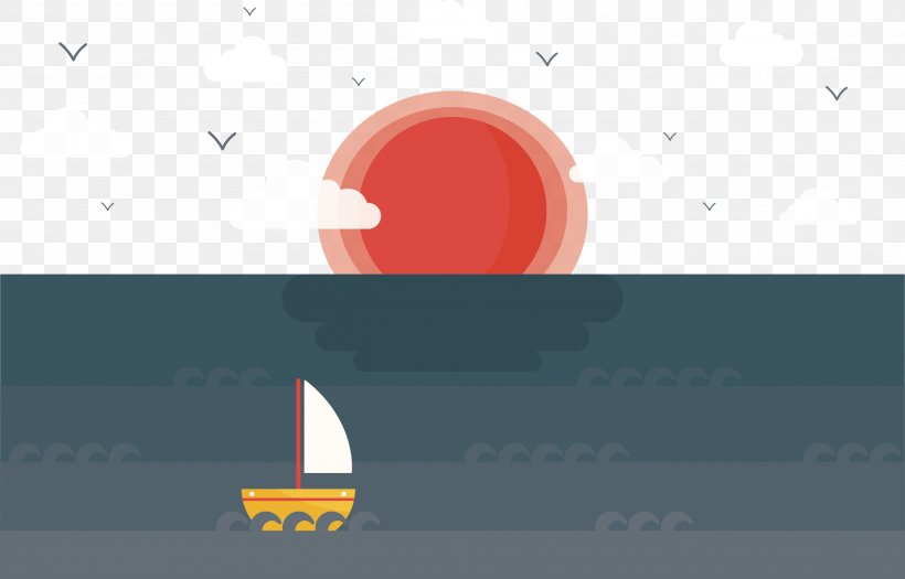 Vector Hand Painted Sailboat Sun, PNG, 2508x1608px, Sailboat, Brand, Diagram, Logo, Poster Download Free