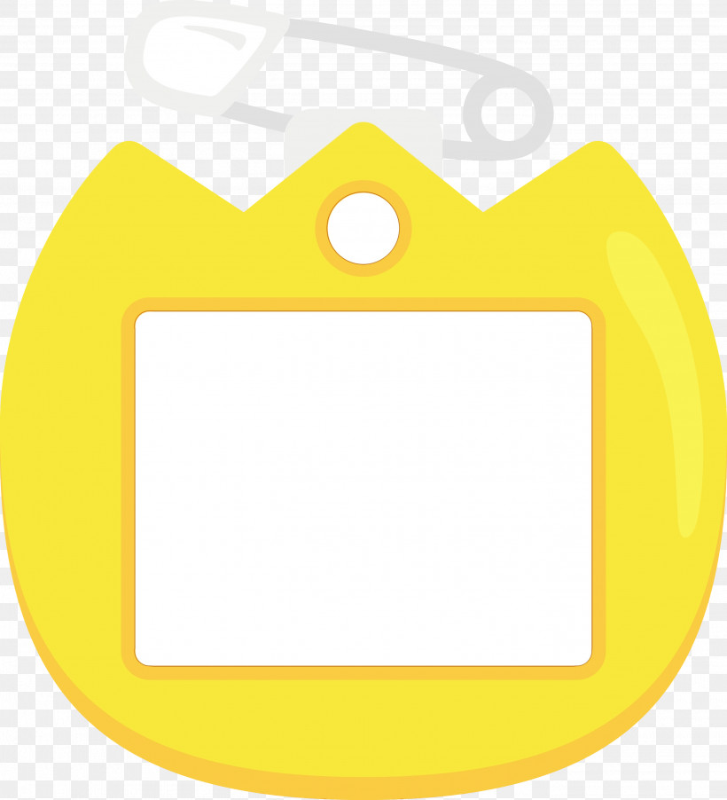 Yellow Line Icon Rectangle Square, PNG, 2725x3000px, Name Tag, Circle, Line, Paint, Rectangle Download Free