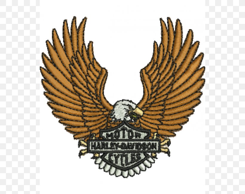 Eagle Harley-Davidson Embroidery Logo, PNG, 650x650px, Eagle, Badge, Beak, Bird, Bird Of Prey Download Free