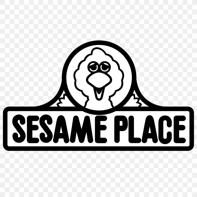 Sesame Place Logo Vector Graphics Brand Clip Art, PNG, 2400x2400px, Sesame Place, Area, Black And White, Brand, Hyatt Download Free