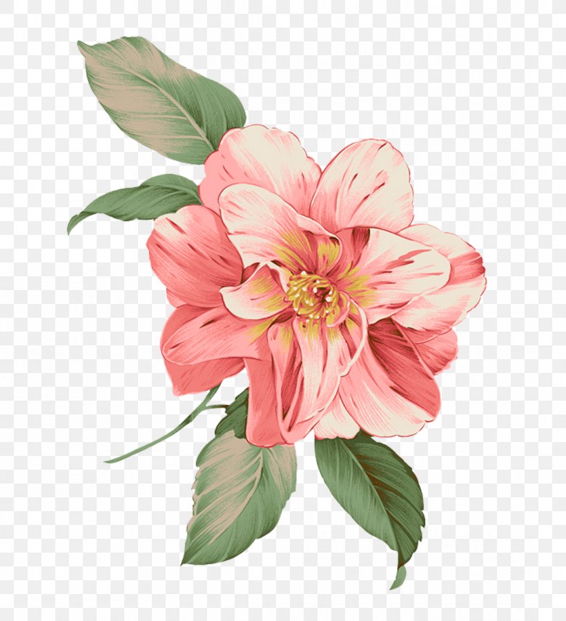 Illustration Flower Image Design Pink, PNG, 1089x1195px, Flower, Art, Color, Cut Flowers, Dahlia Download Free