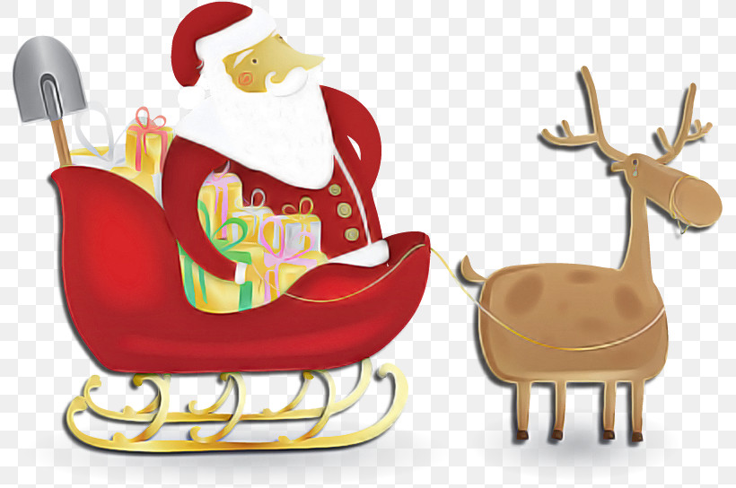 Santa Claus, PNG, 793x544px, Reindeer, Chair, Deer, Furniture, Santa Claus Download Free