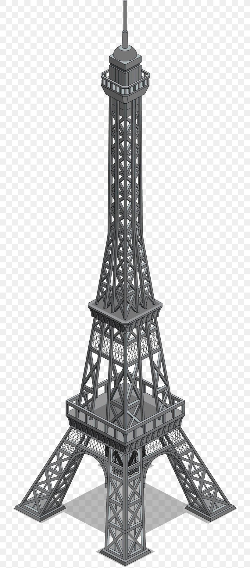 Eiffel Tower The Simpsons: Tapped Out Marge Simpson Homer Simpson, PNG, 738x1864px, Eiffel Tower, Black And White, Building, France, Game Download Free