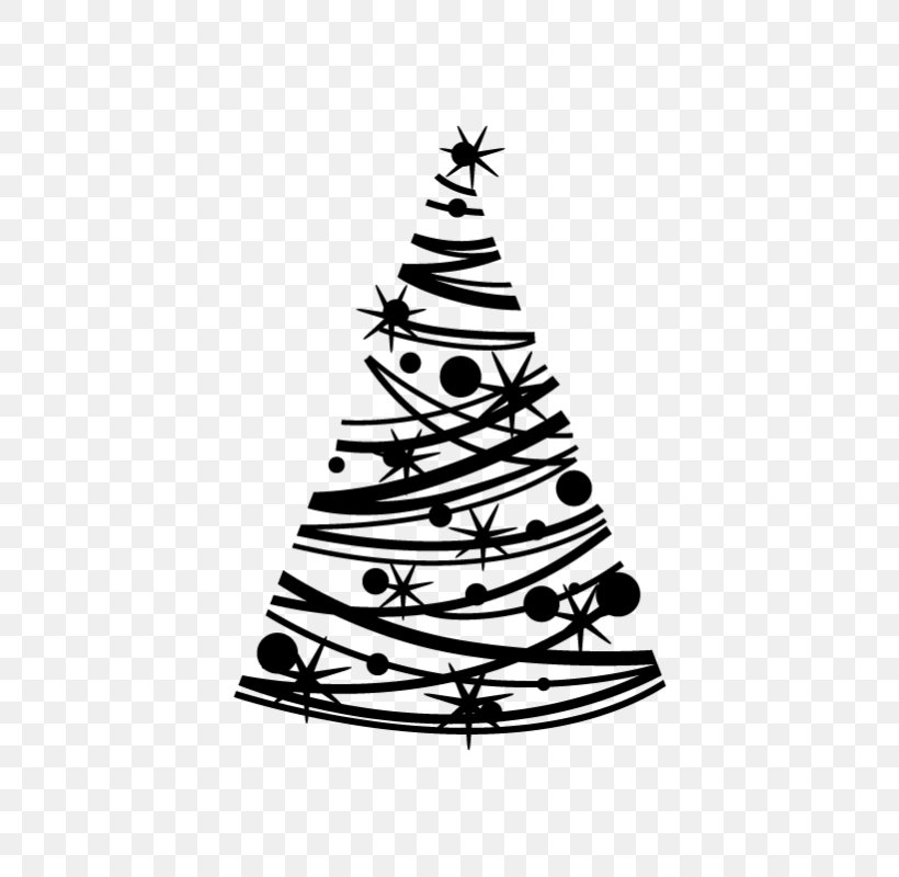 Christmas Tree Spruce Christmas Ornament Fir, PNG, 800x800px, Christmas Tree, Black And White, Christmas, Christmas Decoration, Christmas Ornament Download Free