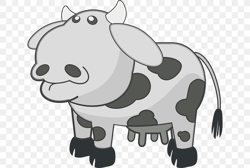 Hungarian Grey Guernsey Cattle Valdaostan Red Spotted Cow Clip Art, PNG, 640x552px, Hungarian Grey, Animation, Black, Black And White, Carnivoran Download Free