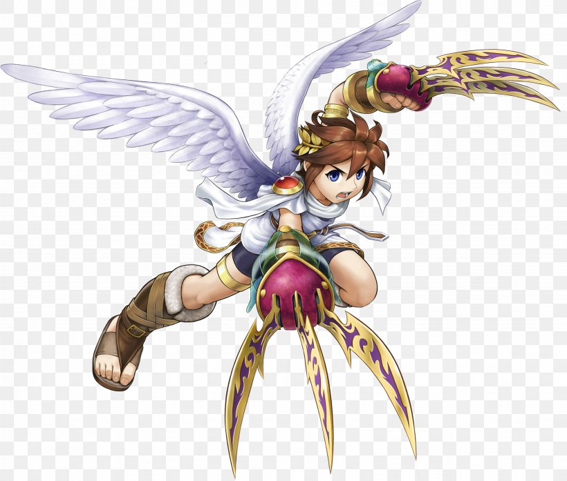 Kid Icarus: Uprising Pit Video Game Palutena, PNG, 3491x2969px, Watercolor, Cartoon, Flower, Frame, Heart Download Free