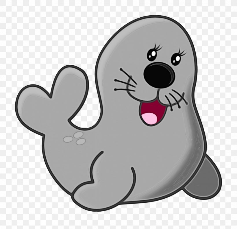 Seal Cartoon Marine Mammal Earless Seal, PNG, 1035x1000px, Watercolor, Cartoon, Earless Seal, Marine Mammal, Paint Download Free