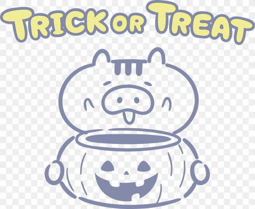 TRICK OR TREAT Happy Halloween, PNG, 3000x2465px, Trick Or Treat, Behavior, Biology, Cartoon, Happiness Download Free