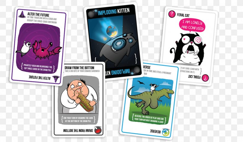 Exploding Kittens Card Game Playing Card, PNG, 1300x760px, Exploding Kittens, Board Game, Card Game, Communication Device, Electronic Device Download Free