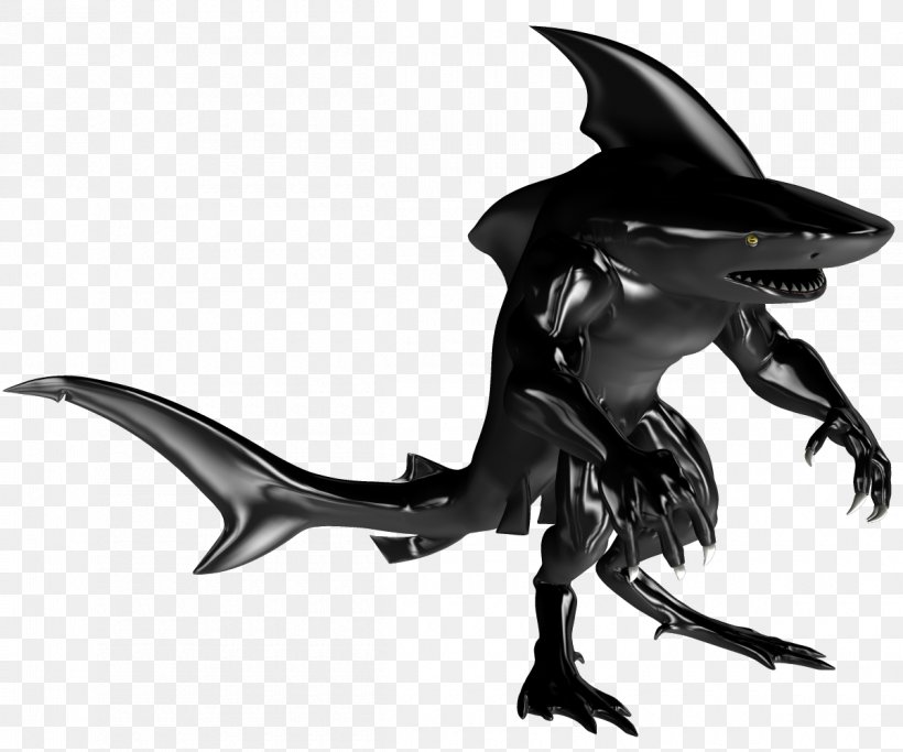 Great White Shark Demon Megalodon Scooby-Doo, PNG, 1200x1000px, Shark, Apristurus, Black And White, Catshark, Demon Download Free