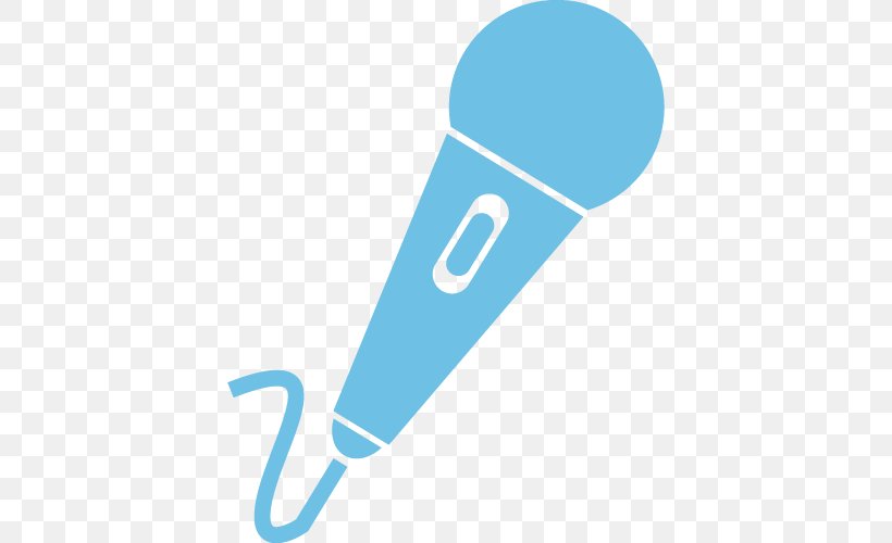 Microphone Logo Font, PNG, 500x500px, Microphone, Aqua, Audio, Brand, Electric Blue Download Free