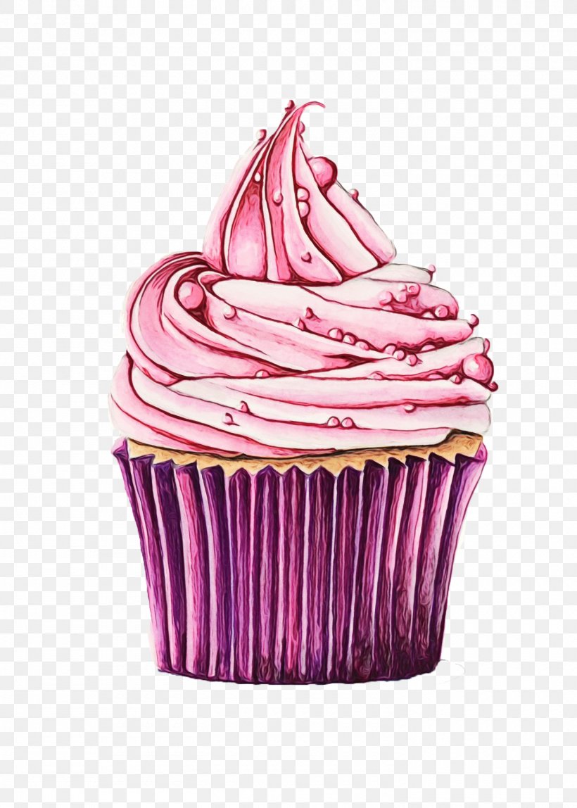 Cupcake Pink Buttercream Icing Food, PNG, 1500x2100px, Watercolor, Baking Cup, Buttercream, Cake, Cupcake Download Free