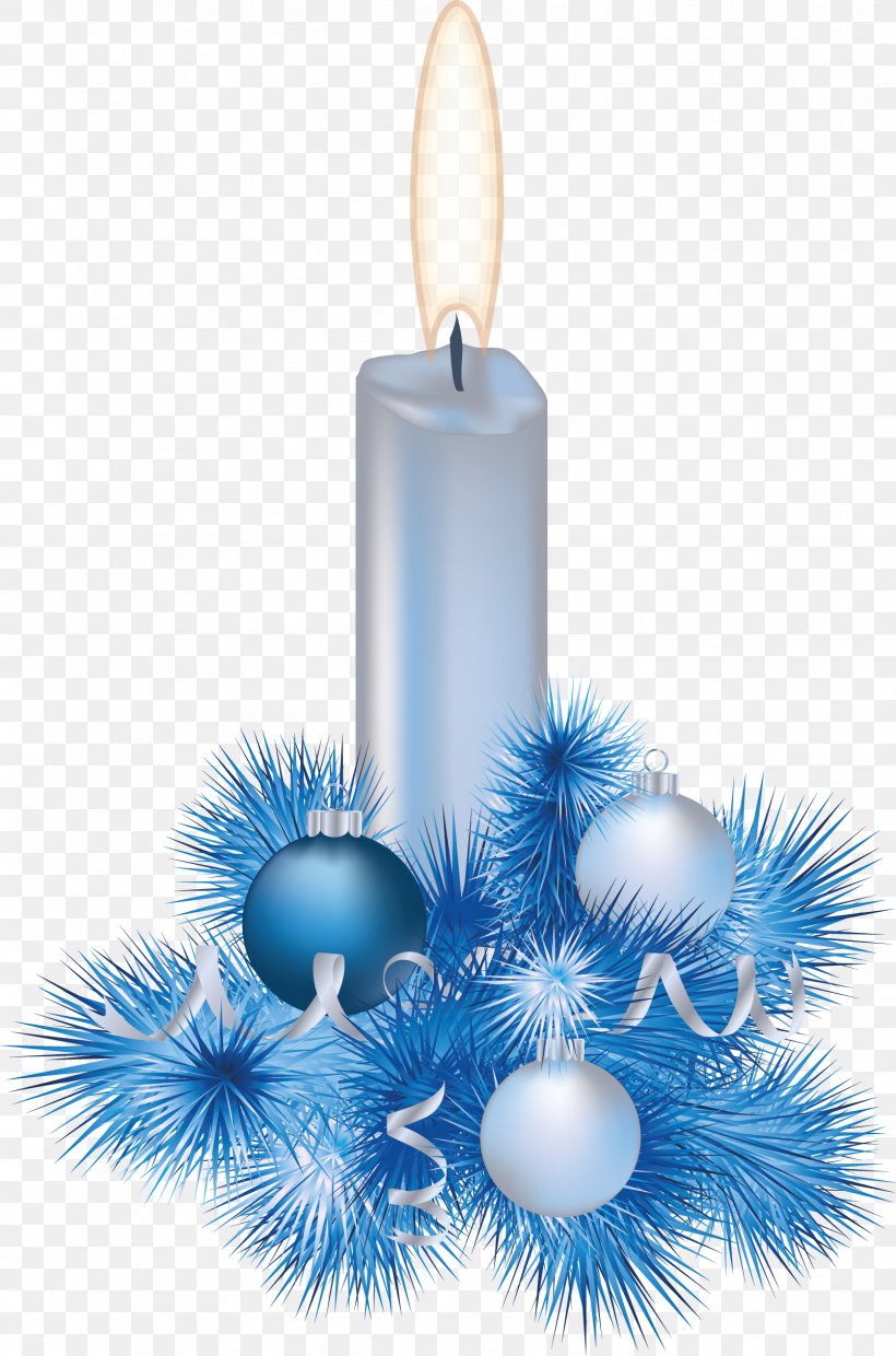 Santa Claus Christmas Ornament Candle Clip Art, PNG, 1607x2431px, Santa Claus, Blue, Blue Christmas, Candle, Christmas Download Free