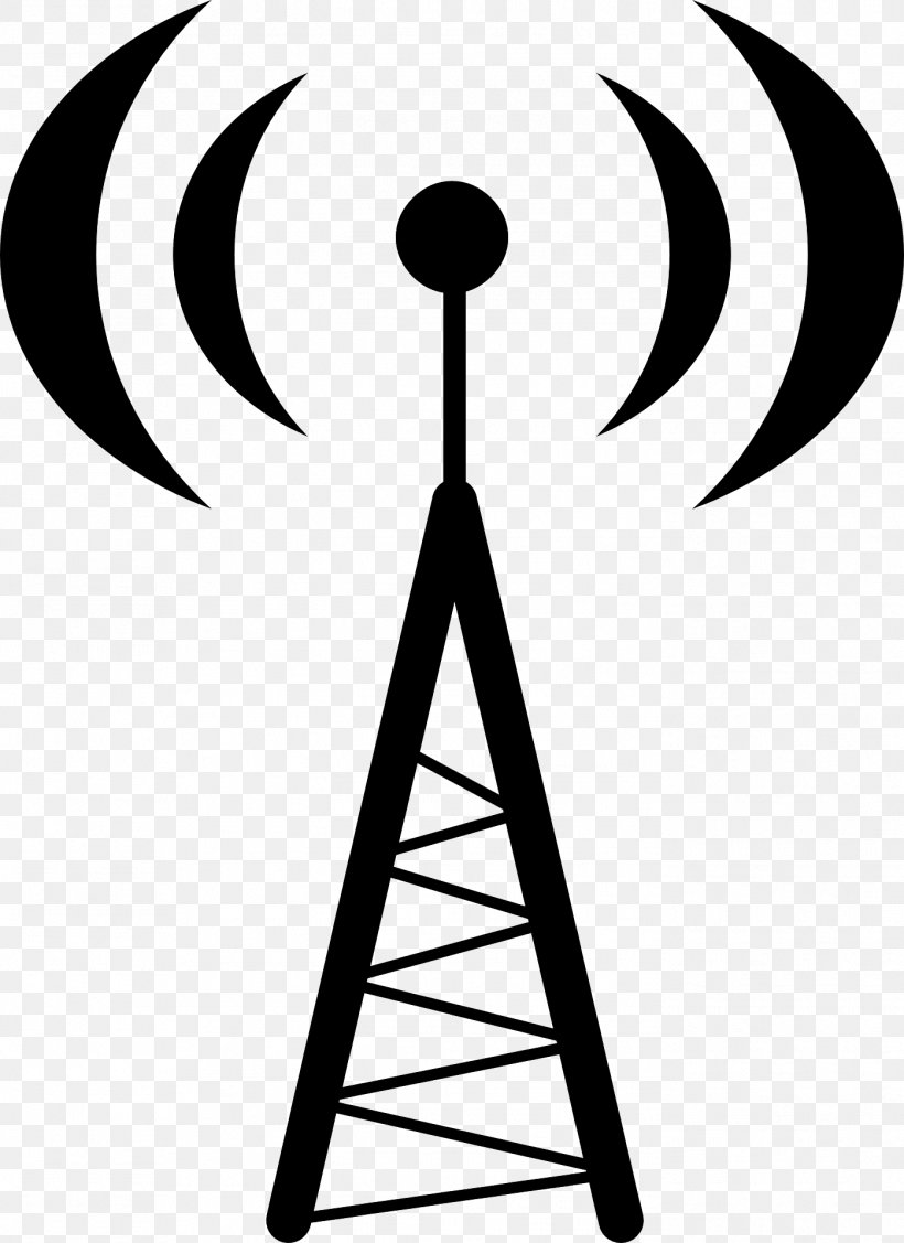 Aerials Telecommunications Tower Radio Wave Clip Art, PNG, 1396x1920px, Aerials, Artwork, Black And White, Cable Television, Cell Site Download Free