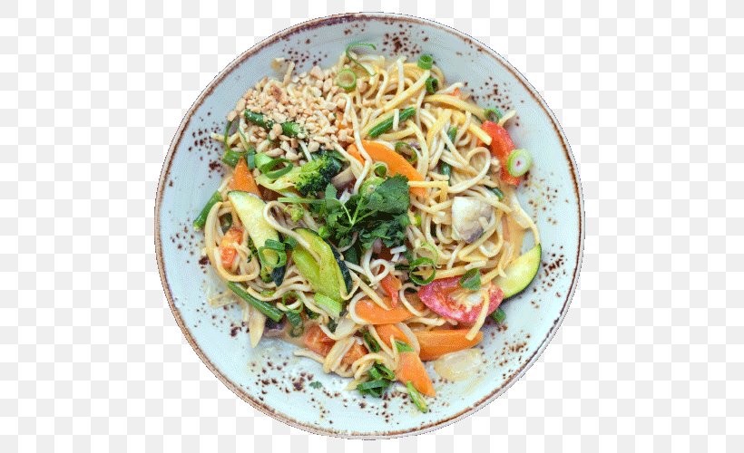 Vegetarian Cuisine Thai Cuisine Asian Cuisine Chinese Noodles Pizza, PNG, 500x500px, Vegetarian Cuisine, Asian Cuisine, Asian Food, Capellini, Chinese Food Download Free