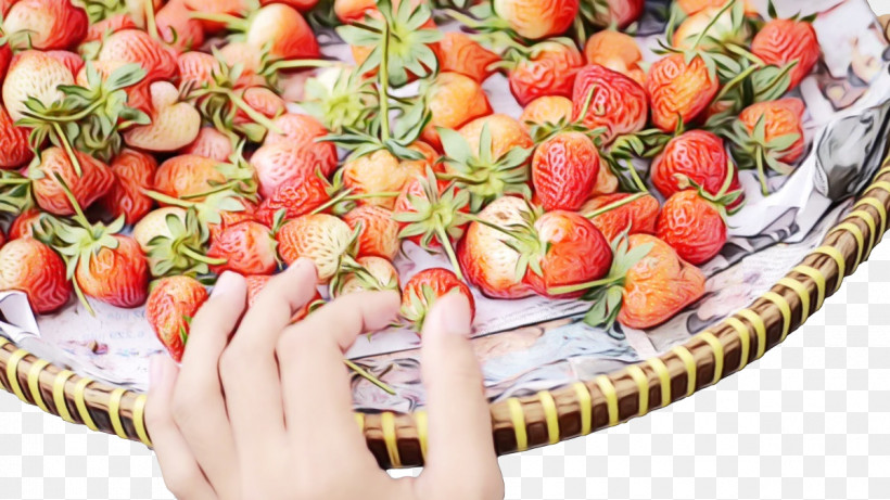 Strawberry, PNG, 1200x675px, Watercolor, Fruit, Local Food, Natural Food, Paint Download Free